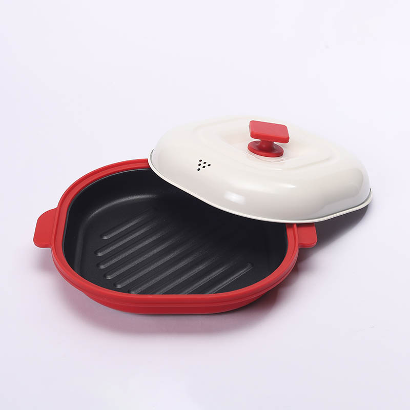 Grelha multifuncional para forno de micro-ondas para bifes e vegetais
